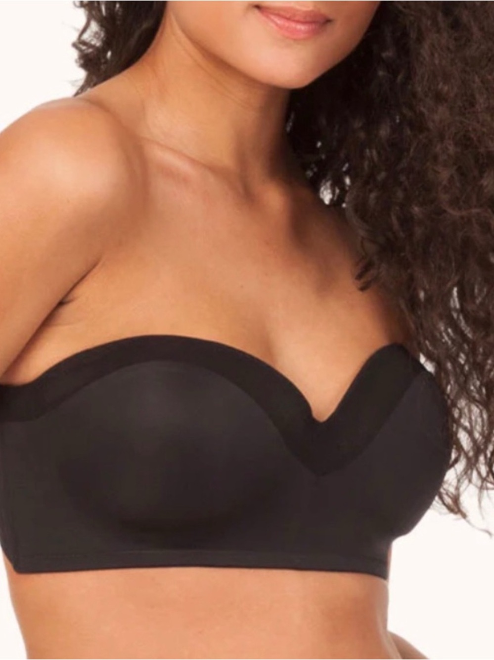 Lively Black Strapless Bandeau Bra